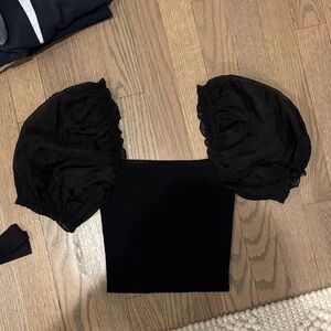 Wilfred Black Puff Sleeve Blouse